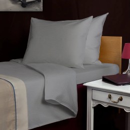 Lakan 250*270 cm, satin rand 4 mm 2-pers. ljusgrå