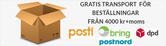 Transportmöjligheter i vår webshop